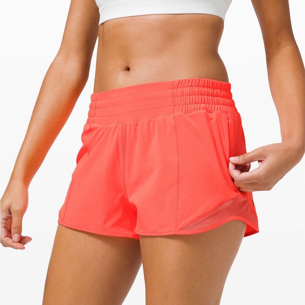 Pre-owned Lululemon Hotty Hot Short *High-Rise 2.5" Sunset